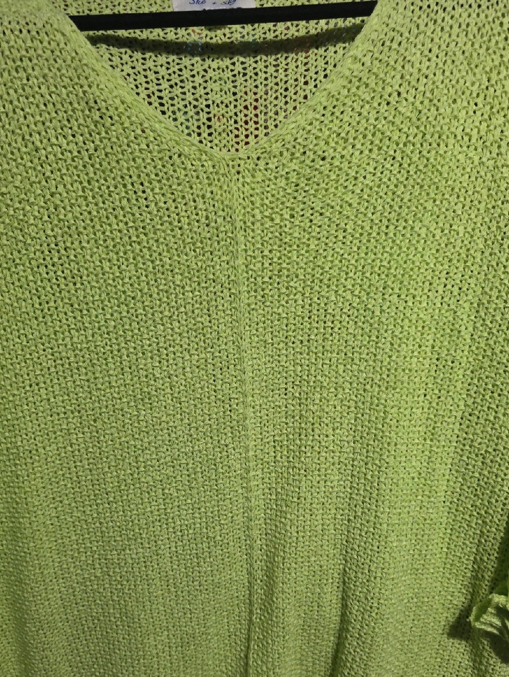 SHE & SKY GREEN ONE SZ SWEATER